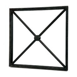 Kvadratinis sieninis veidrodis metaliniame rėme 4x46x46 cm