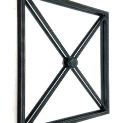 Kvadratinis sieninis veidrodis metaliniame rėme 4x46x46 cm
