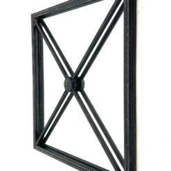 Kvadratinis sieninis veidrodis metaliniame rėme 4x46x46 cm