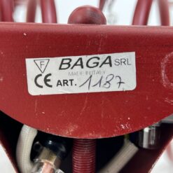 Itališkas Baga sieninis šešių šakų šviestuvas su stiklo karoliukais ir tekstiliniais gaubteliais 40x70x56 cm
