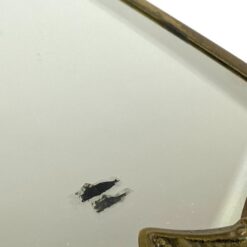 Žalvarinių rankinio veidrodžio, rūbų šepečio ir plaukų šepečio 3 vnt. komplektas siuvinėtomis nugarėlėmis