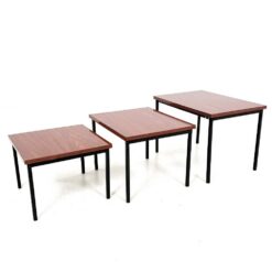 Vintažiniai staliukai 3 vnt. komplektas 40,5×57,5×40 cm