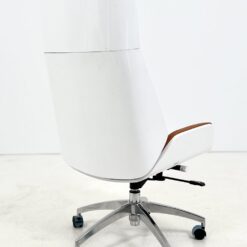 360° sukama, reguliuojamo aukščio, medinio rėmo darbo kėdė su eko oda 63x63x110 cm, 45 cm
