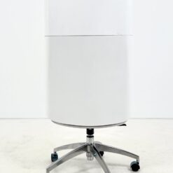 360° sukama, reguliuojamo aukščio, medinio rėmo darbo kėdė su eko oda 63x63x110 cm, 45 cm