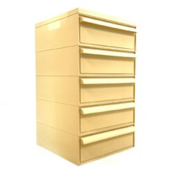 Vintažinė itališka Simon Fussell for Kartell modulinė penkių dalių komoda 44,5x42x72,5 cm