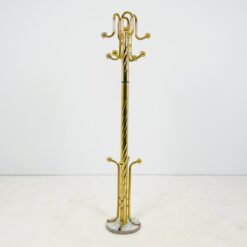 Vintažinė aukso spalvos pastatoma kabykla marmuriniu pagrindu 40x40x177 cm
