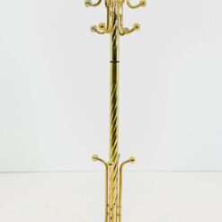 Vintažinė aukso spalvos pastatoma kabykla marmuriniu pagrindu 40x40x177 cm