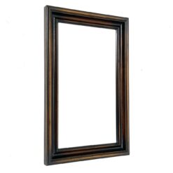 Itališkas klasikinio stiliaus pakabinamas stačiakampis veidrodis riešutmedžio rėme 4x43x68 cm