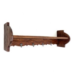 Ąžuolinė sieninė keturių kabliukų kabykla 21,5x81x25,5 cm