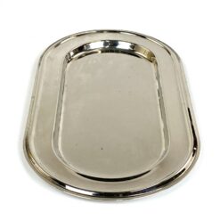 Metalinis ovalus padėkliukas 16x29x1 cm