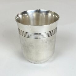 Prancūziška Gallia by Christofle sidabruoto metalo taurelė 180 ml 7x7x7,5 cm