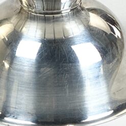 Olandiškas Douwe Egberts sidabruoto metalo indelis su dangteliu 6,5×6,5×6,5 cm