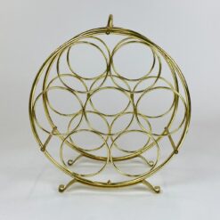 Vintažinė metalinė aukso spalvos vyninė 17x32x36 cm