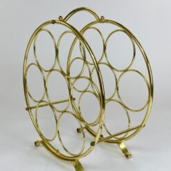 Vintažinė metalinė aukso spalvos vyninė 17x32x36 cm