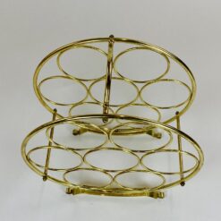Vintažinė metalinė aukso spalvos vyninė 17x32x36 cm