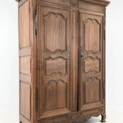 Senovinė XIX a. vid. ąžuolinė dviejų durų rūbų spinta 74x175x235 cm