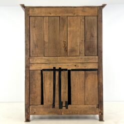 Senovinė XIX a. vid. ąžuolinė dviejų durų rūbų spinta 74x175x235 cm