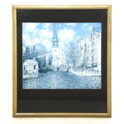 Claude Monet darbo Zuiderkerk in Amsterdam printas mediniame rėme su stiklu 3,5x75,5x85,5 cm