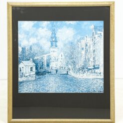 Claude Monet darbo Zuiderkerk in Amsterdam printas mediniame rėme su stiklu 3,5×75,5×85,5 cm