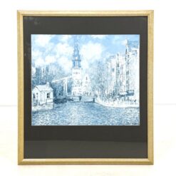 Claude Monet darbo Zuiderkerk in Amsterdam printas mediniame rėme su stiklu 3,5×75,5×85,5 cm