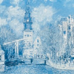 Claude Monet darbo Zuiderkerk in Amsterdam printas mediniame rėme su stiklu 3,5×75,5×85,5 cm
