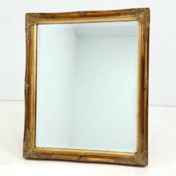 Pakabinamas stačiakampis veidrodis mediniame aukso spalvos rėme 3,5x53x63 cm