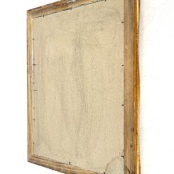 Pakabinamas stačiakampis veidrodis mediniame aukso spalvos rėme 3,5x53x63 cm