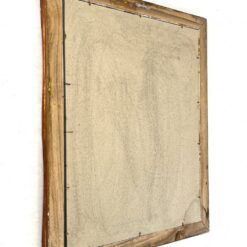 Pakabinamas stačiakampis veidrodis mediniame aukso spalvos rėme 3,5x53x63 cm