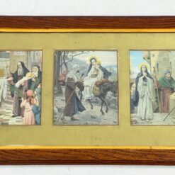 Printų rinkinys „De zeven Weeën van de H. Maagd Maria” pagal Jozef Janssens paveikslus, mediniame rėme su stiklu 1,5×135,5×34,5 cm