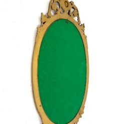 Itališkas rokoko stiliaus pakabinamas ovalus veidrodis plastikiniame aukso spalvos rėme 2,5x40x76 cm