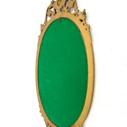 Itališkas rokoko stiliaus pakabinamas ovalus veidrodis plastikiniame aukso spalvos rėme 2,5x40x76 cm