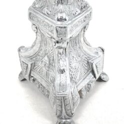 Metalinė sidabro spalvos bažnytinė žvakidė 28x28x87 cm