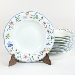 Porcelianiniai Villeroy & Boch serijos Mariposa sriubos dubenys 12 vnt. komplektas 24x24x3,5 cm