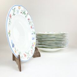 Porcelianiniai Villeroy & Boch serijos Mariposa sriubos dubenys 12 vnt. komplektas 24x24x3,5 cm