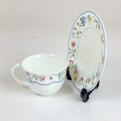 Porcelianinių Villeroy & Boch serijos Mariposa puodelio 180 ml ir lėkštutės komplektas 6 asmenims