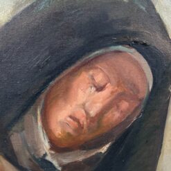 Aliejiniais dažais ant drobės tapyta Dievo Motinos, laikančios nukryžiuoto Jėzaus Kristaus kūną, scena (pieta) mediniame rėme 8×74,5×95 cm