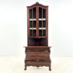 Ąžuolinis kampinis bufetas 41x79x187 cm