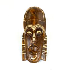 Pakabinama medinė afrikietiška kaukė 4,5x14x32,5 cm