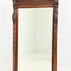 Sieninis stačiakampis veidrodis drožinėtame ąžuoliniame rėme 12×99,5×153 cm