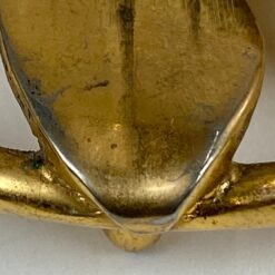 Metalinė aukso spalvos diržo sagtis su gėlės žiedo figūra 2×11,5×9 cm