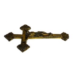 Belgiškas JMPC žalvarinis Art Deco laikotarpio sieninis kryžius 3×17,5×27,5 cm