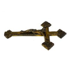 Belgiškas JMPC žalvarinis Art Deco laikotarpio sieninis kryžius 3×17,5×27,5 cm