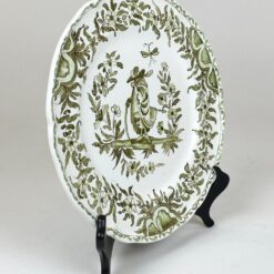 Keramikinė Jean-Louis Stien rankų darbo piešiniais dekoruota lėkštė 26,5×26,5×2 cm