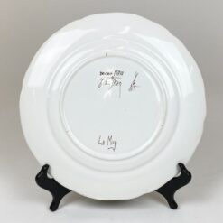 Keramikinė Jean-Louis Stien rankų darbo piešiniais dekoruota lėkštė 26,5×26,5×2 cm