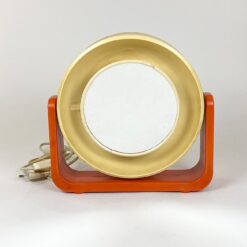 Vintažinis "Allibert" stalinis reguliuojamo kampo dvipusis veidrodis su apšvietimu 8x30,5x29,5 cm