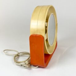 Vintažinis „Allibert” stalinis reguliuojamo kampo dvipusis veidrodis su apšvietimu 8×30,5×29,5 cm