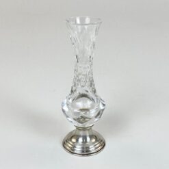 Itališka stiklinė vazelė su 800 prabos sidabrine kojele 4x4x11 cm