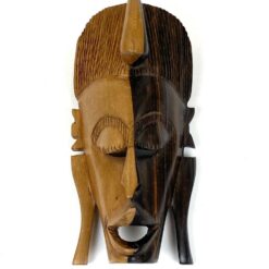 Pakabinama afrikietiška juodmedžio kaukė 7x11x22 cm