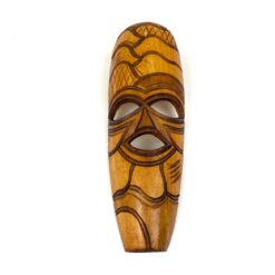 Pakabinama afrikietiška medinė kaukė 3,5x9x28,5 cm