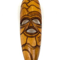 Pakabinama afrikietiška medinė kaukė 3,5x9x28,5 cm